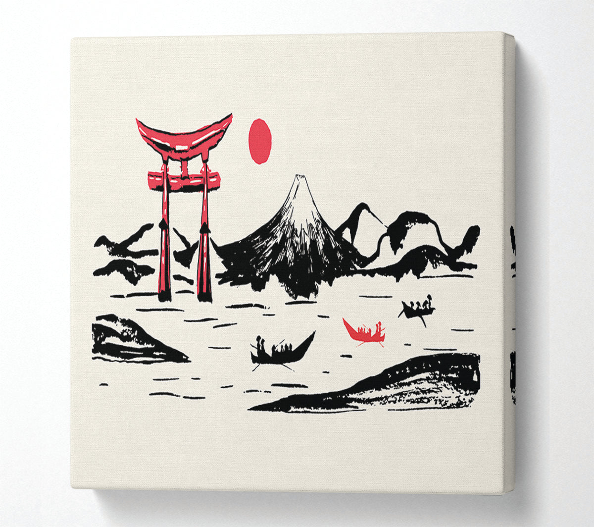 Temples Of The Mountain Canvas Wall Art