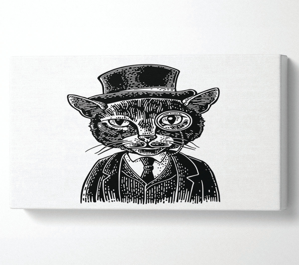 The Top Cat Monocle Canvas Wall Art