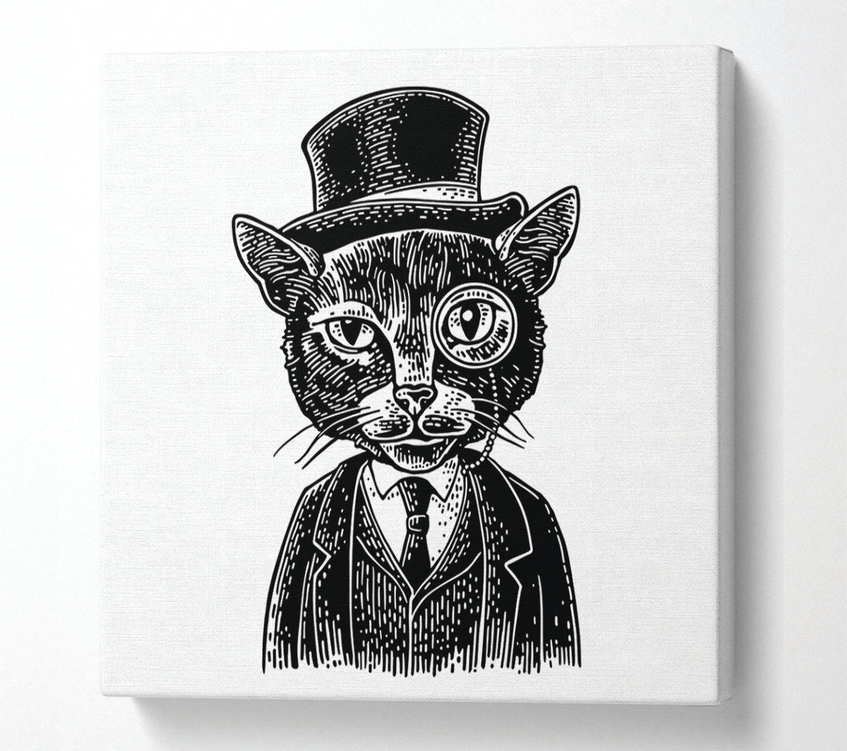 The Top Cat Monocle Canvas Wall Art