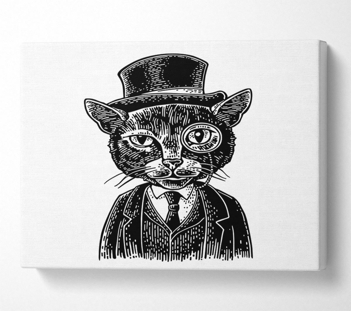 The Top Cat Monocle Canvas Wall Art