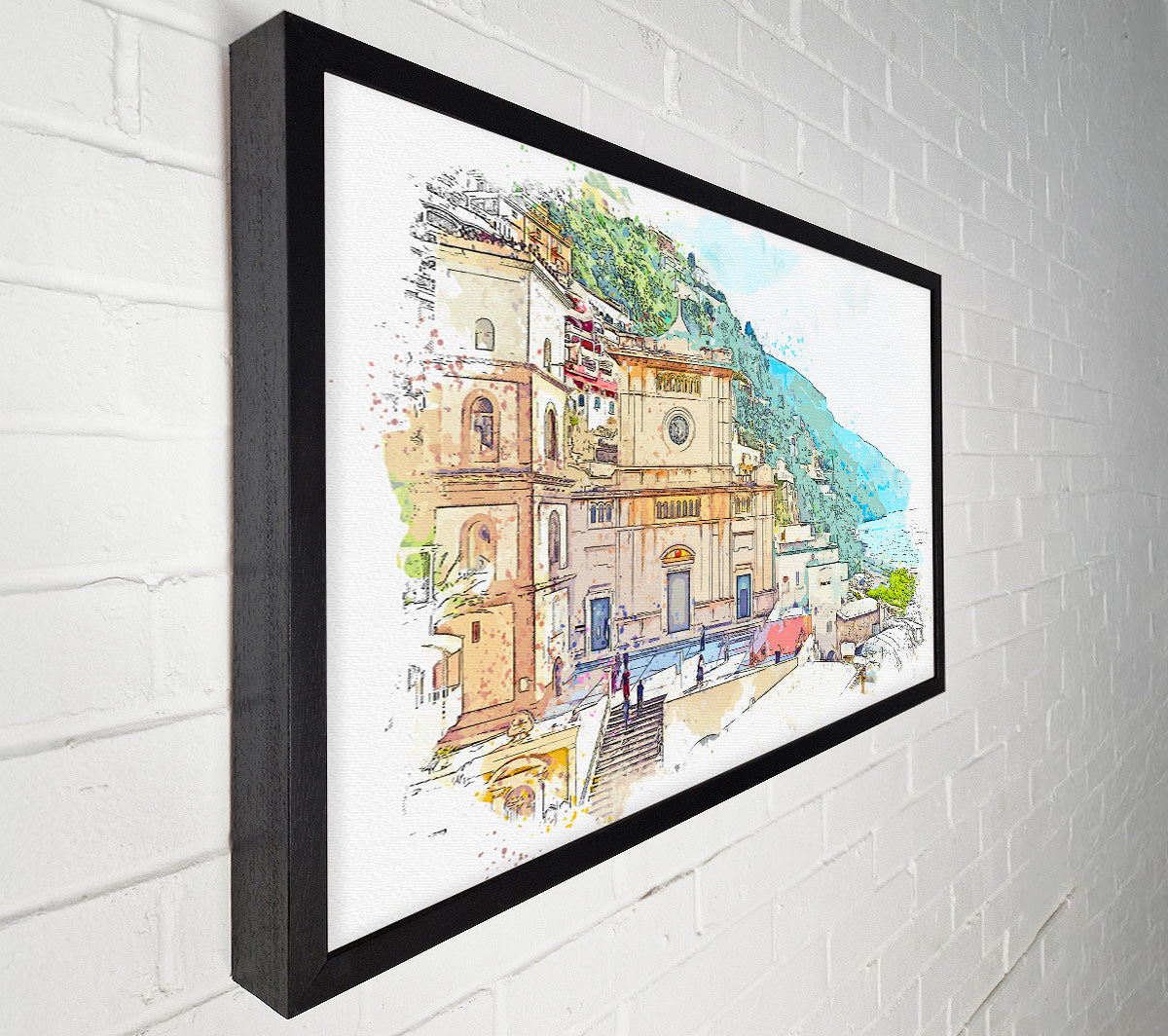 The Watercolour City Line Canvas Wall Art