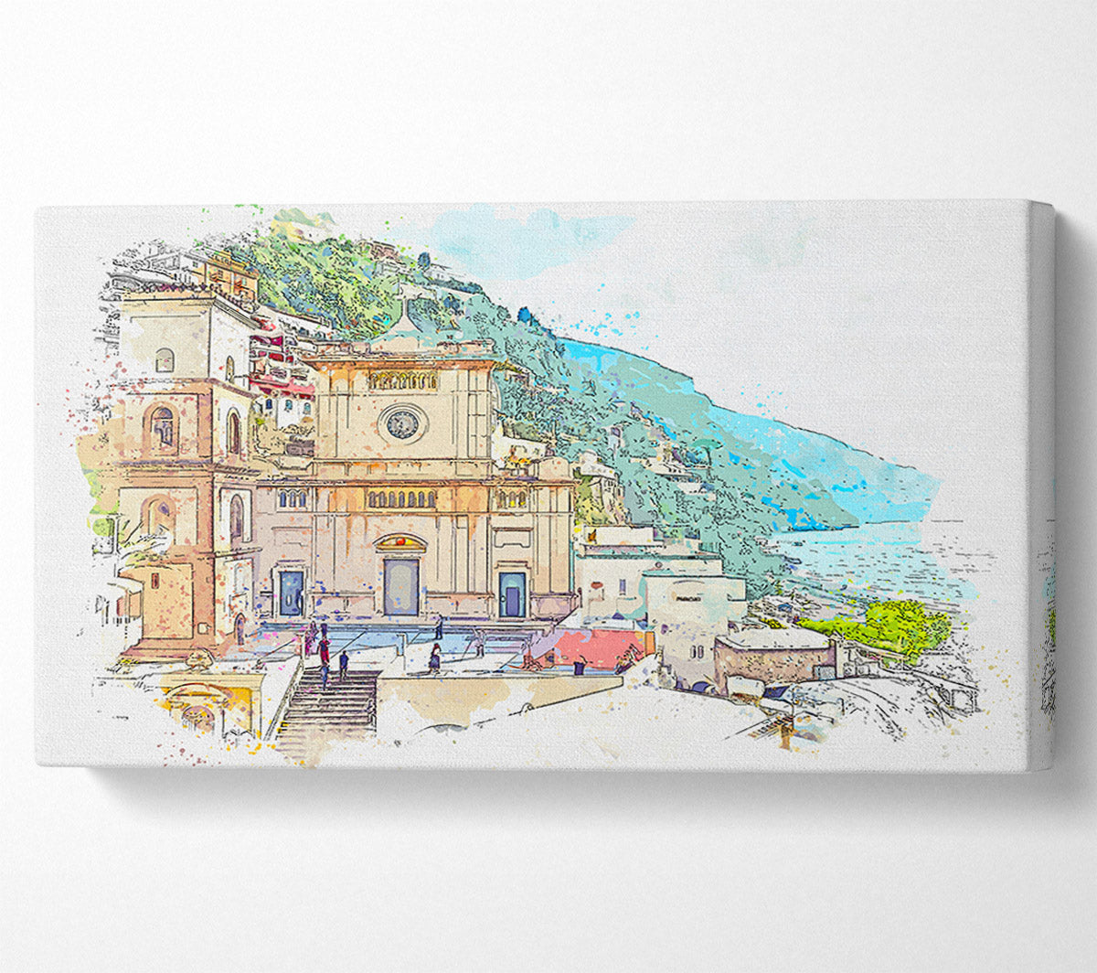 The Watercolour City Line Canvas Wall Art