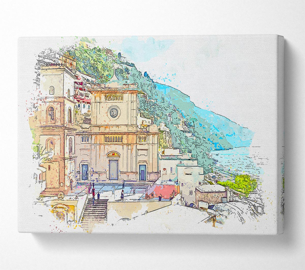 The Watercolour City Line Canvas Wall Art