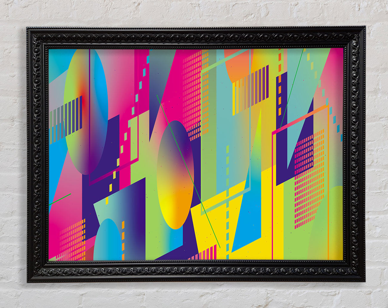 Abstract Triangles And Spheres Framed Print