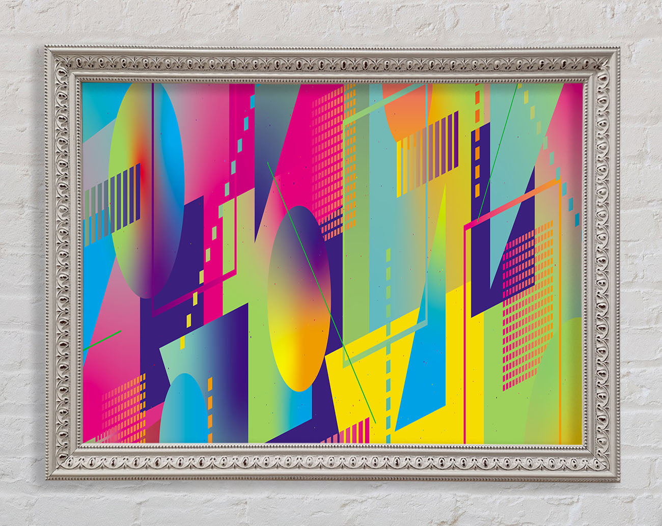 Abstract Triangles And Spheres Framed Print
