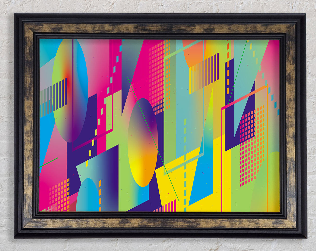 Abstract Triangles And Spheres Framed Print