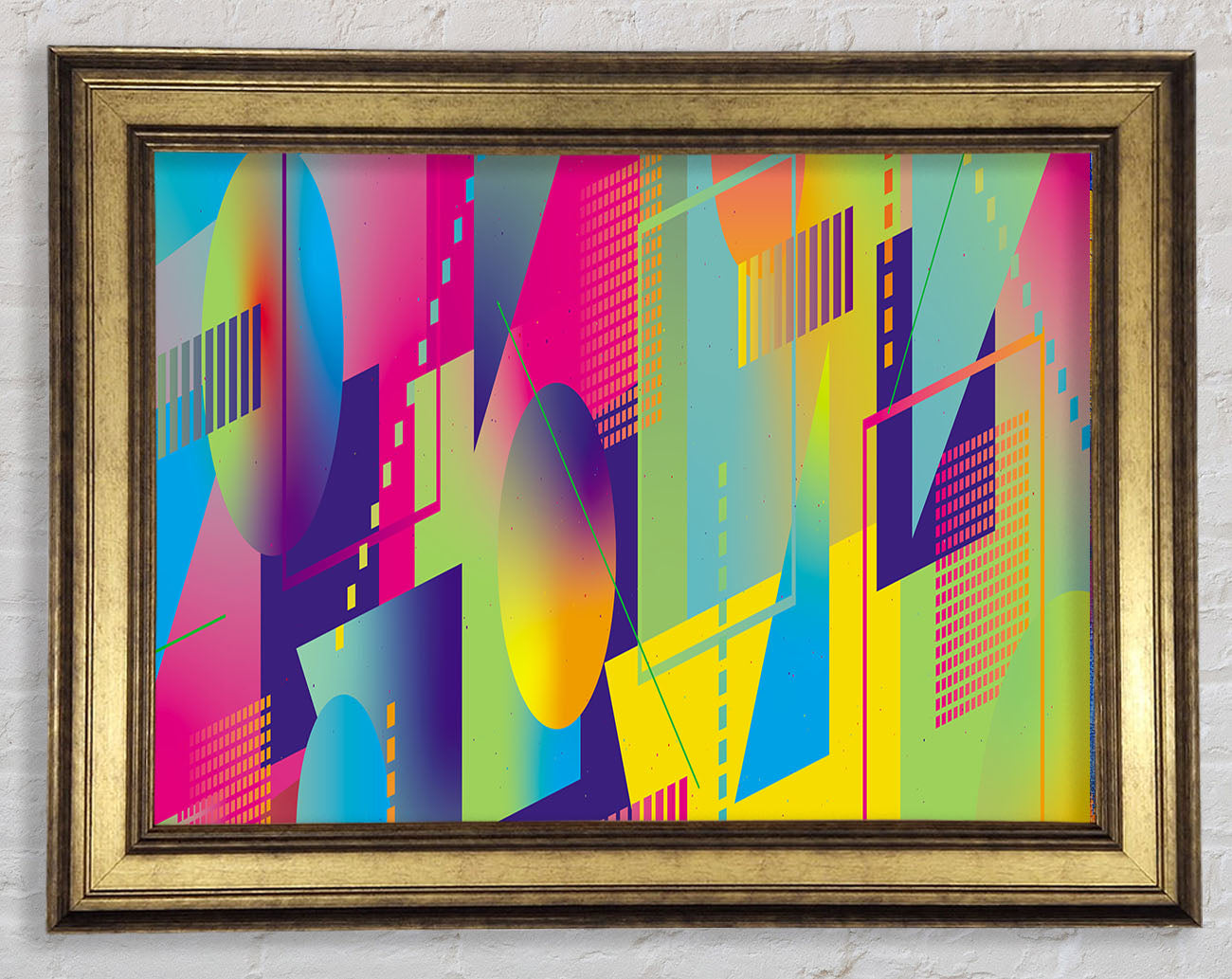 Abstract Triangles And Spheres Framed Print