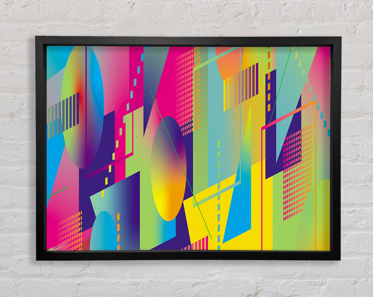 Abstract Triangles And Spheres Framed Print