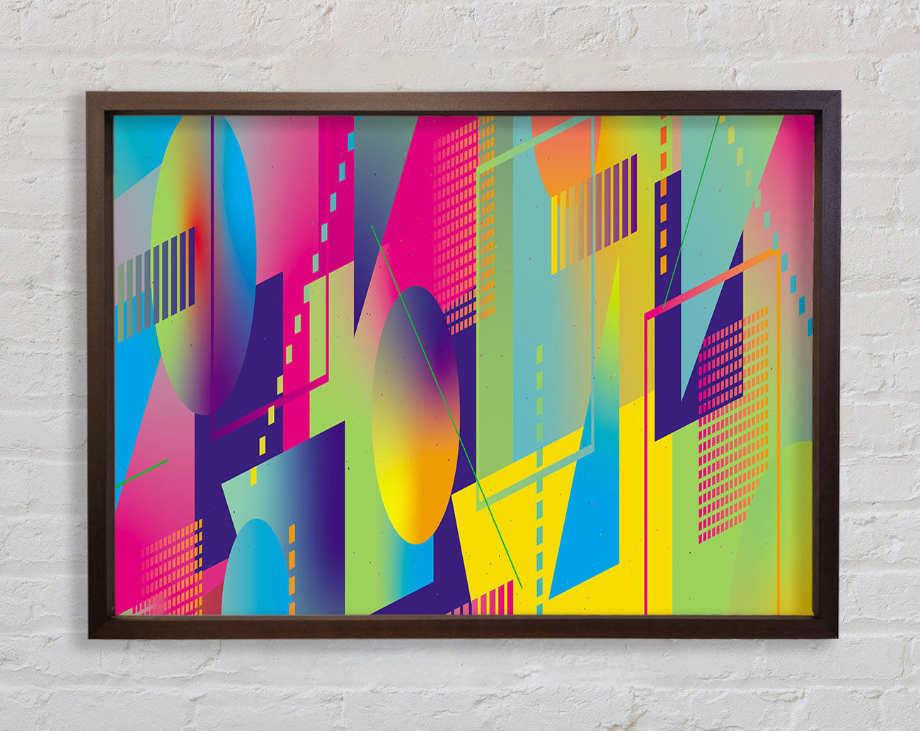 Abstract Triangles And Spheres Framed Print