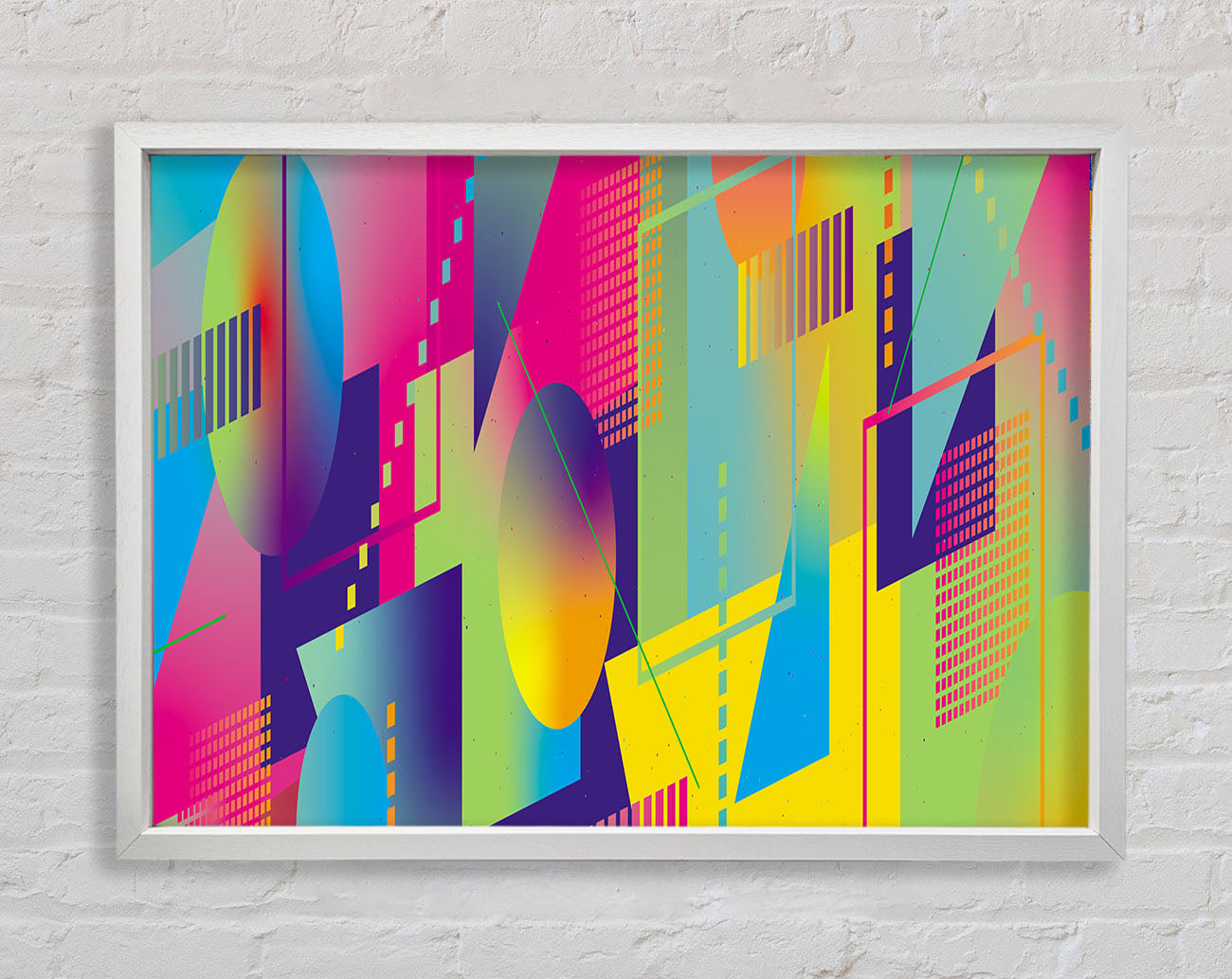 Abstract Triangles And Spheres Framed Print