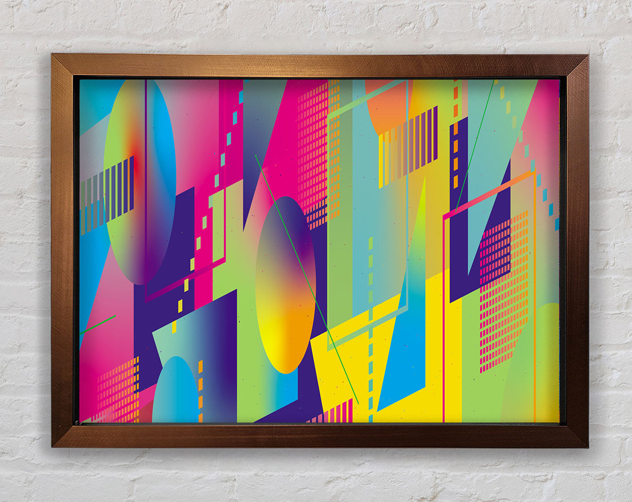 Abstract Triangles And Spheres Framed Print