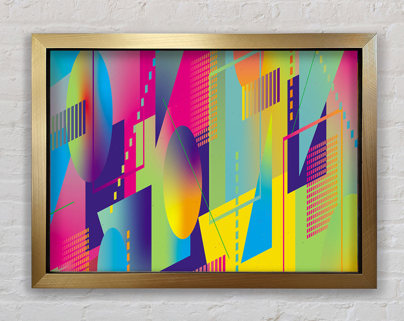 Abstract Triangles And Spheres Framed Print