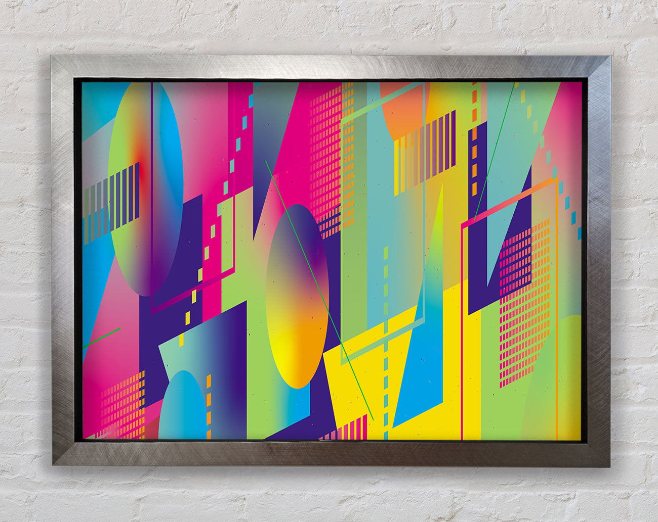 Abstract Triangles And Spheres Framed Print