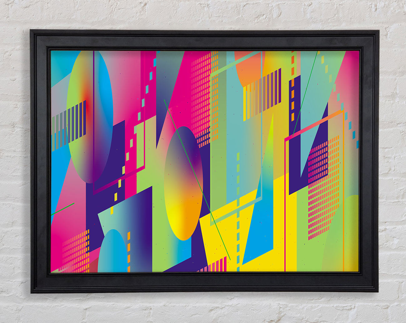 Abstract Triangles And Spheres Framed Print