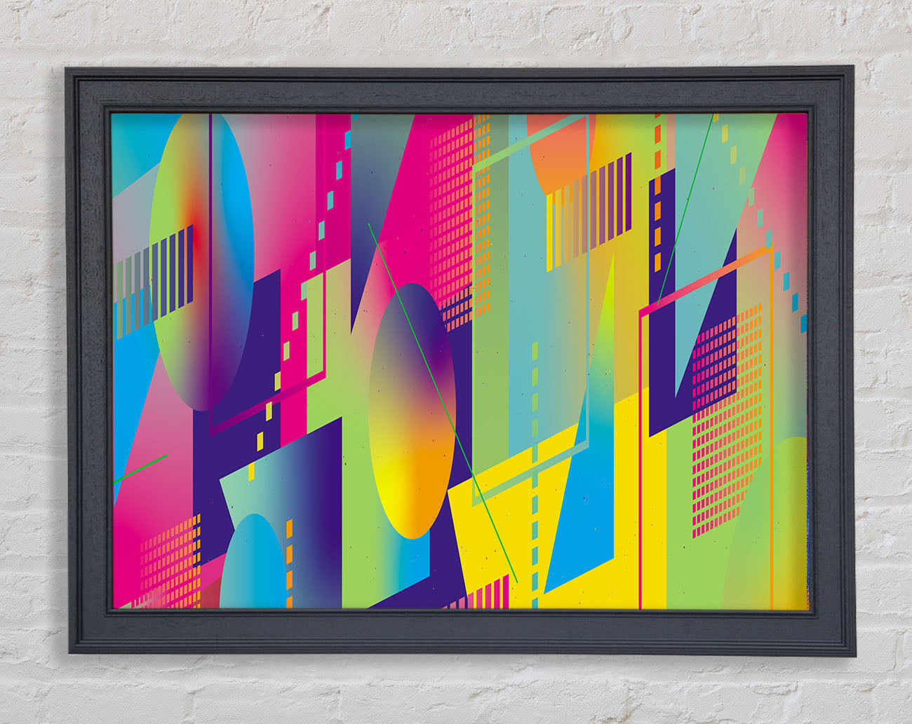 Abstract Triangles And Spheres Framed Print