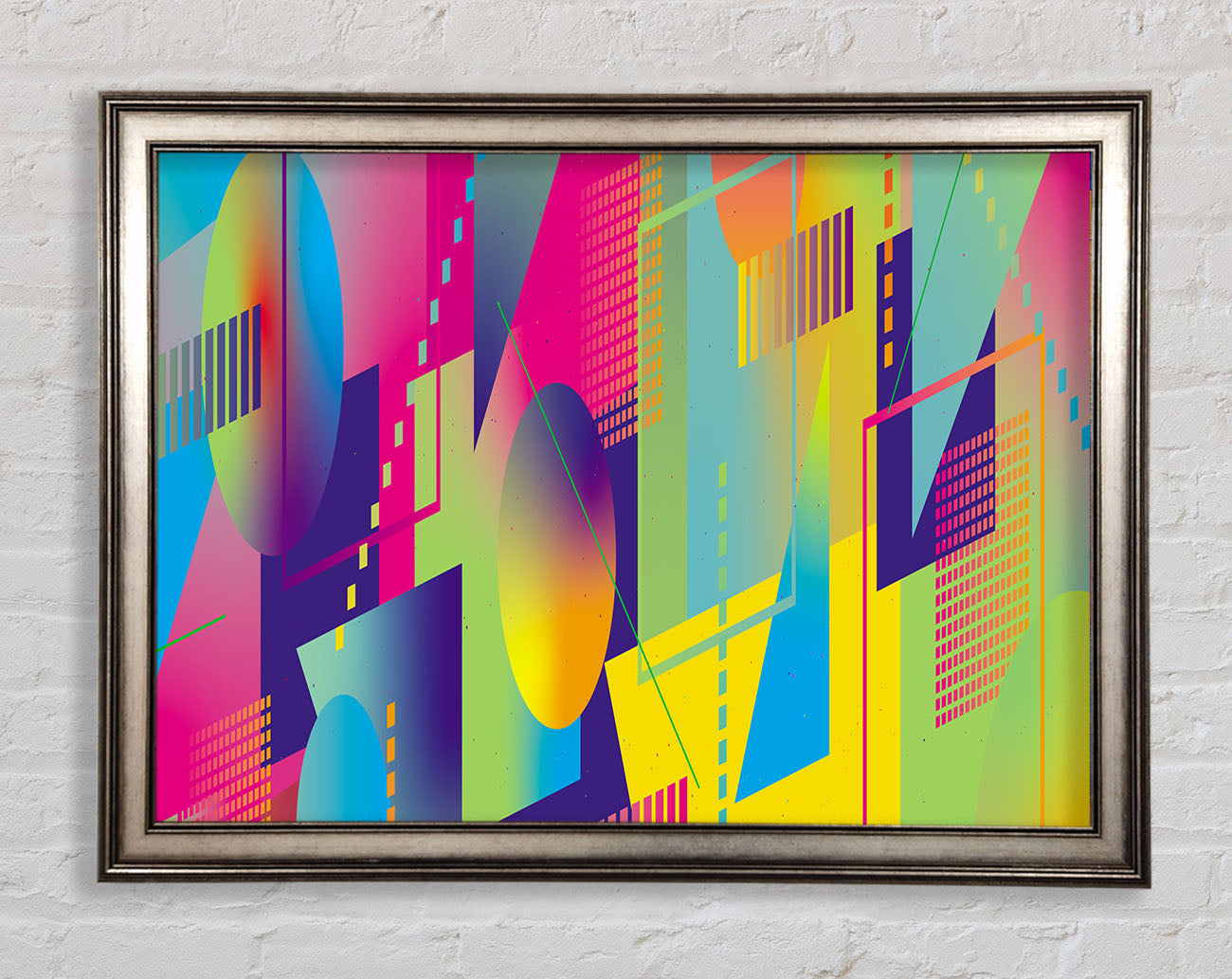 Abstract Triangles And Spheres Framed Print