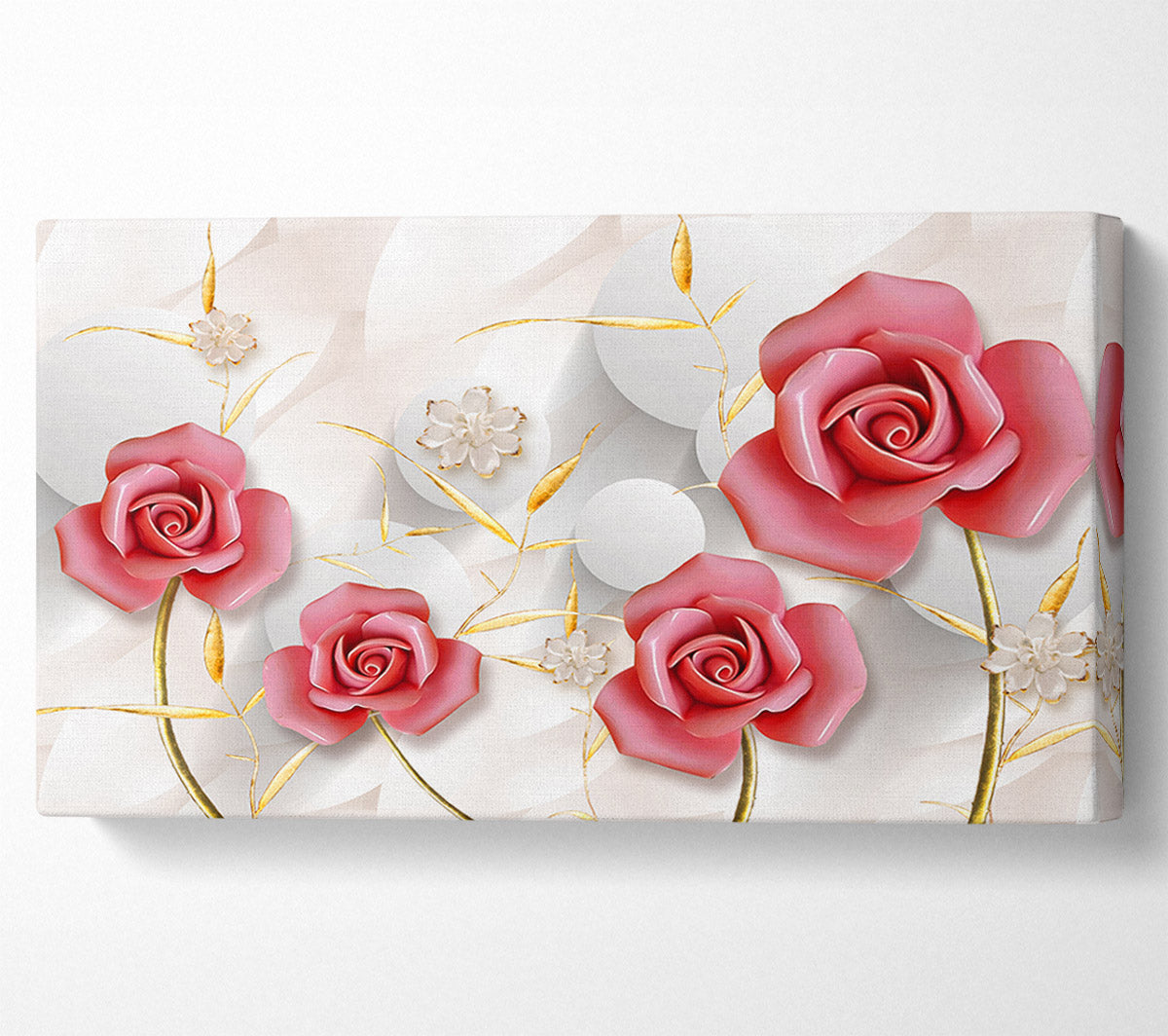 Pink Roses Pop Canvas Wall Art