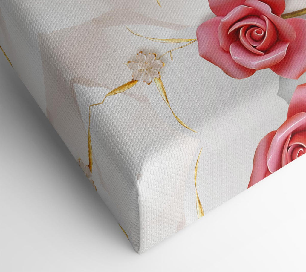 Pink Roses Pop Canvas Wall Art