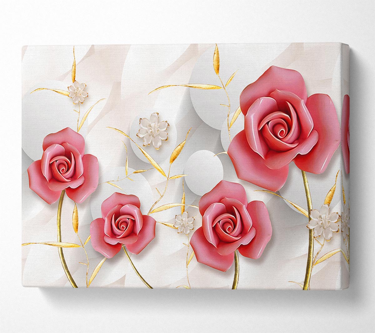 Pink Roses Pop Canvas Wall Art