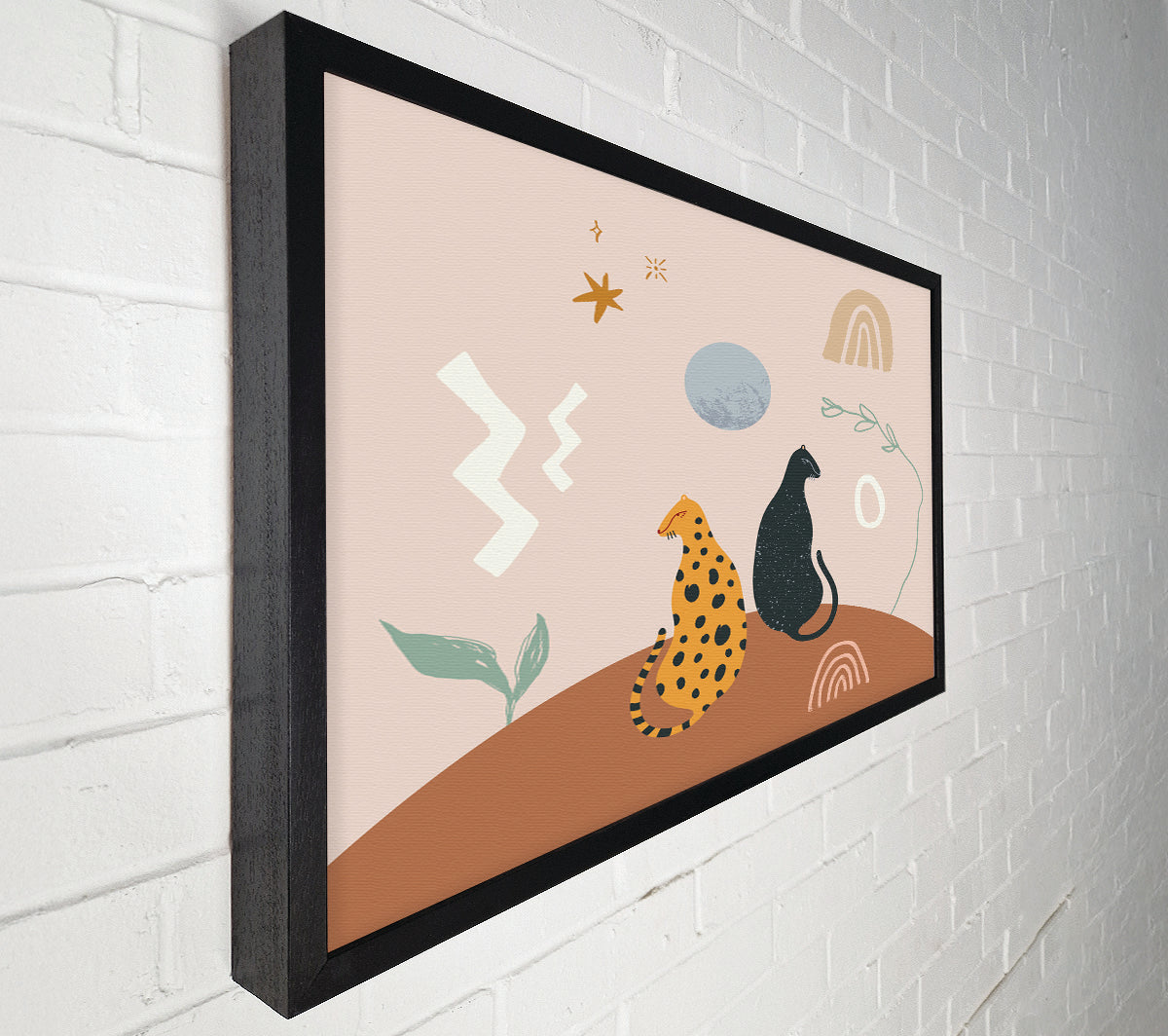 The Two Big Cats Canvas Wall Art