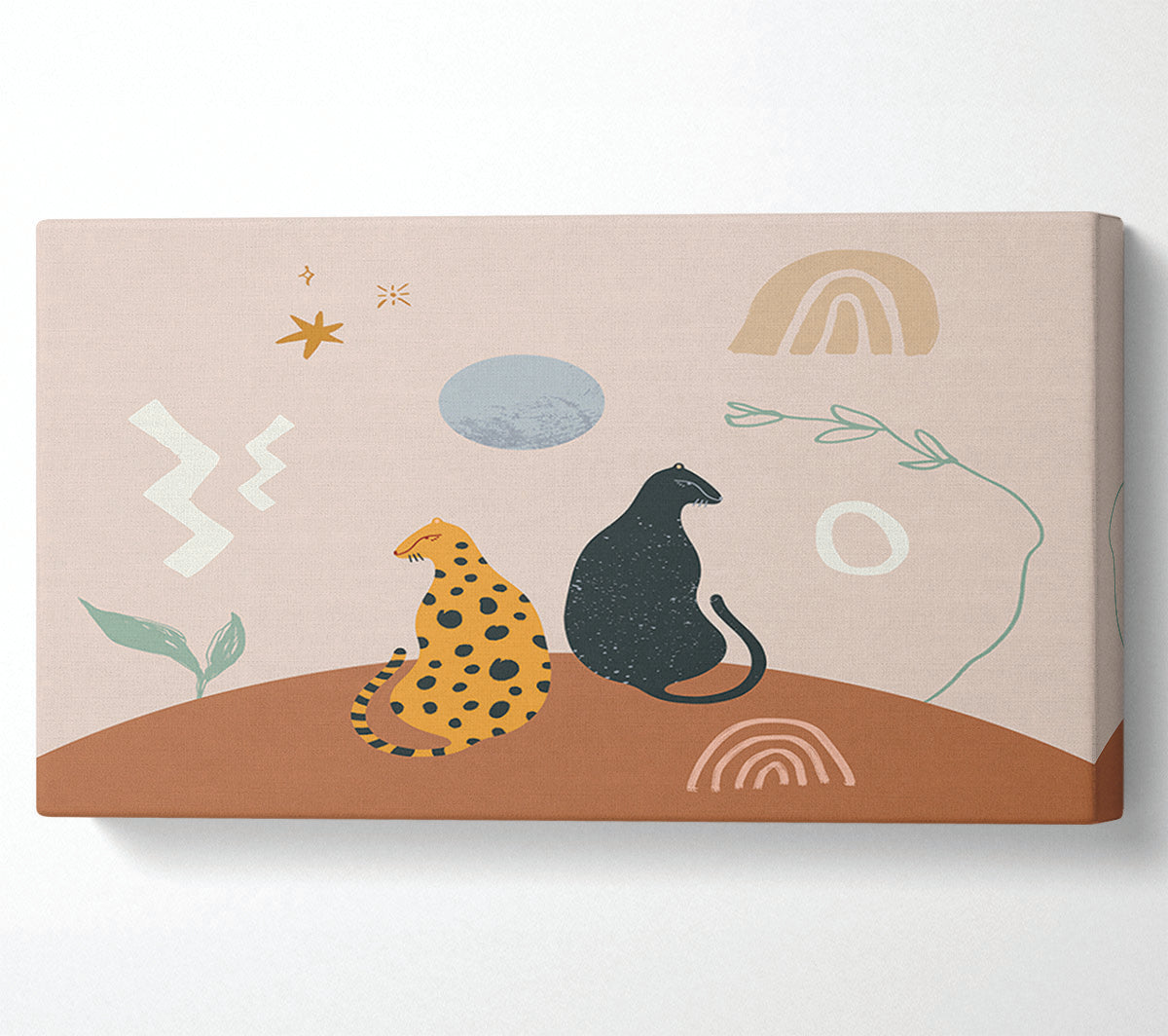 The Two Big Cats Canvas Wall Art