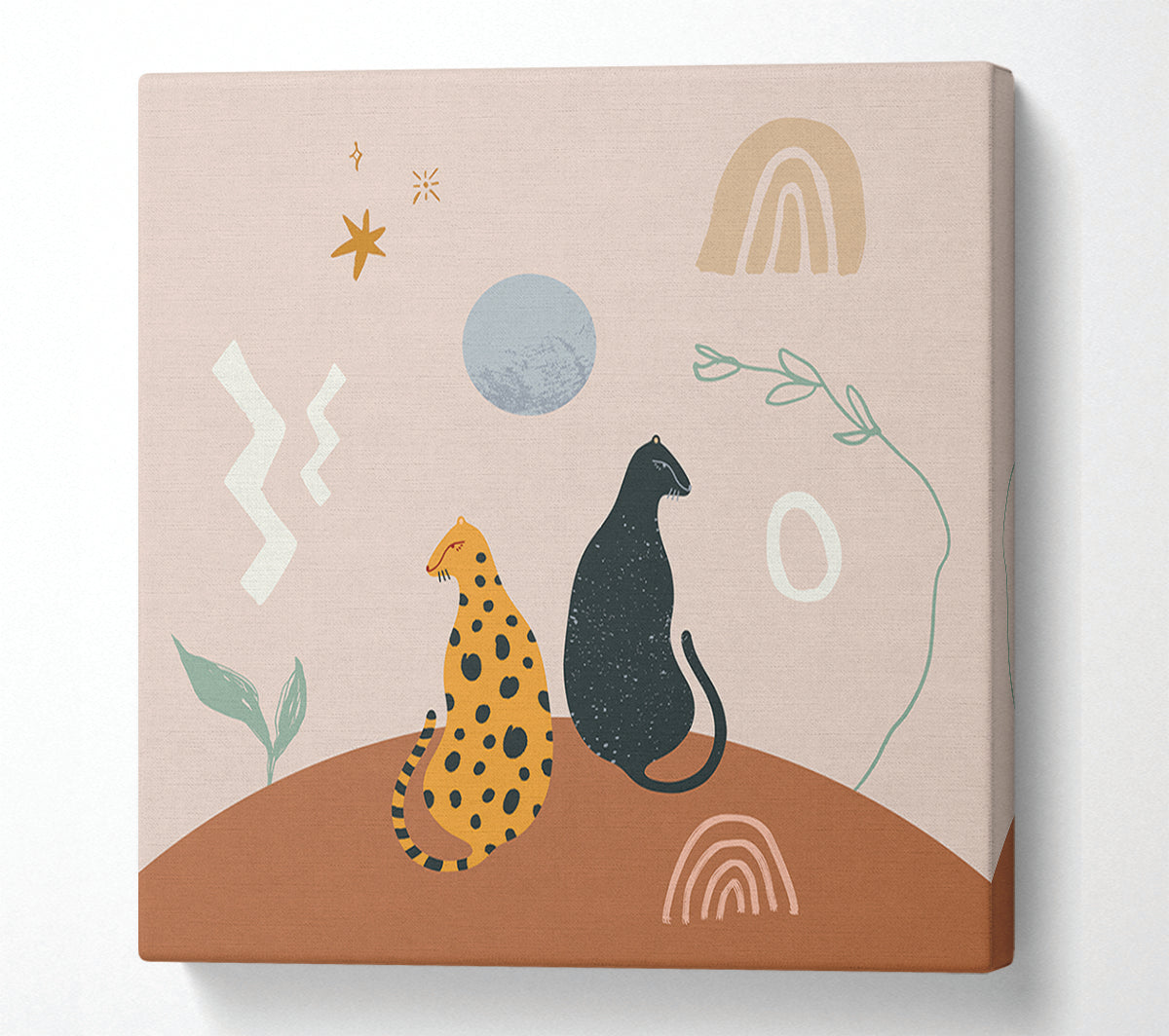 The Two Big Cats Canvas Wall Art