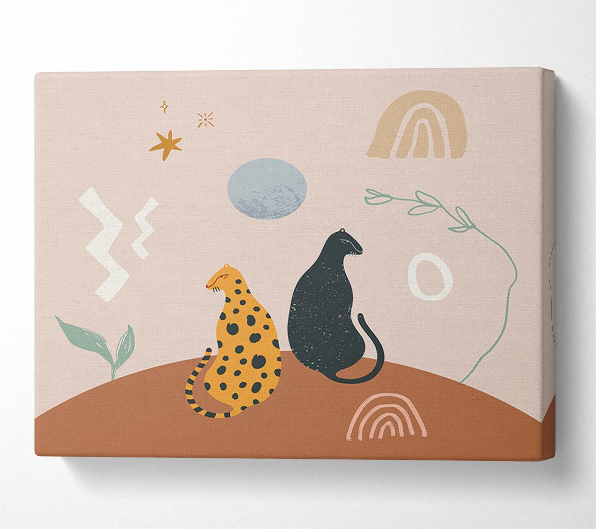 The Two Big Cats Canvas Wall Art