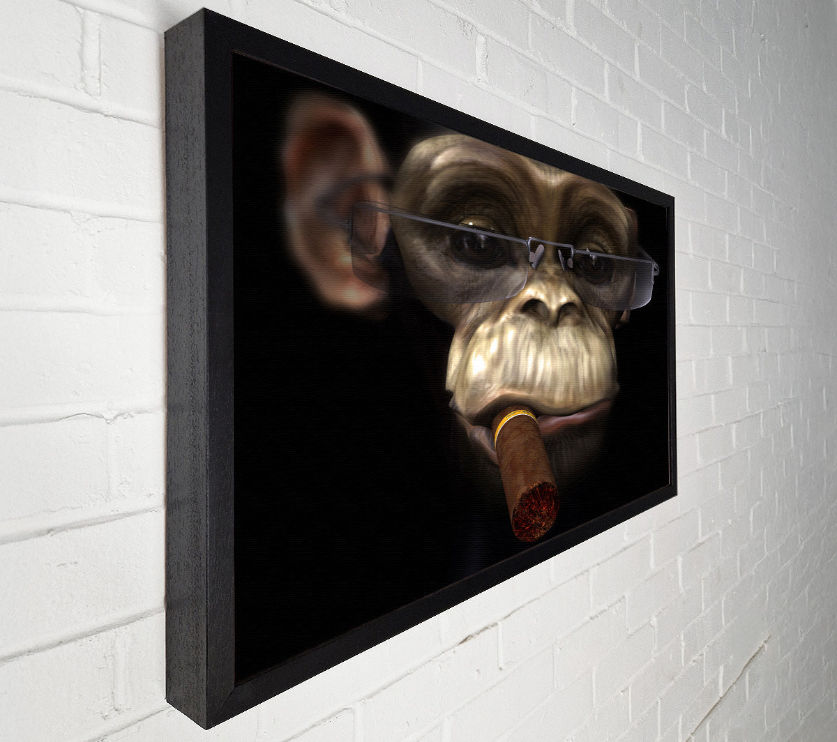 The Chimp Cigar Smoker Canvas Art