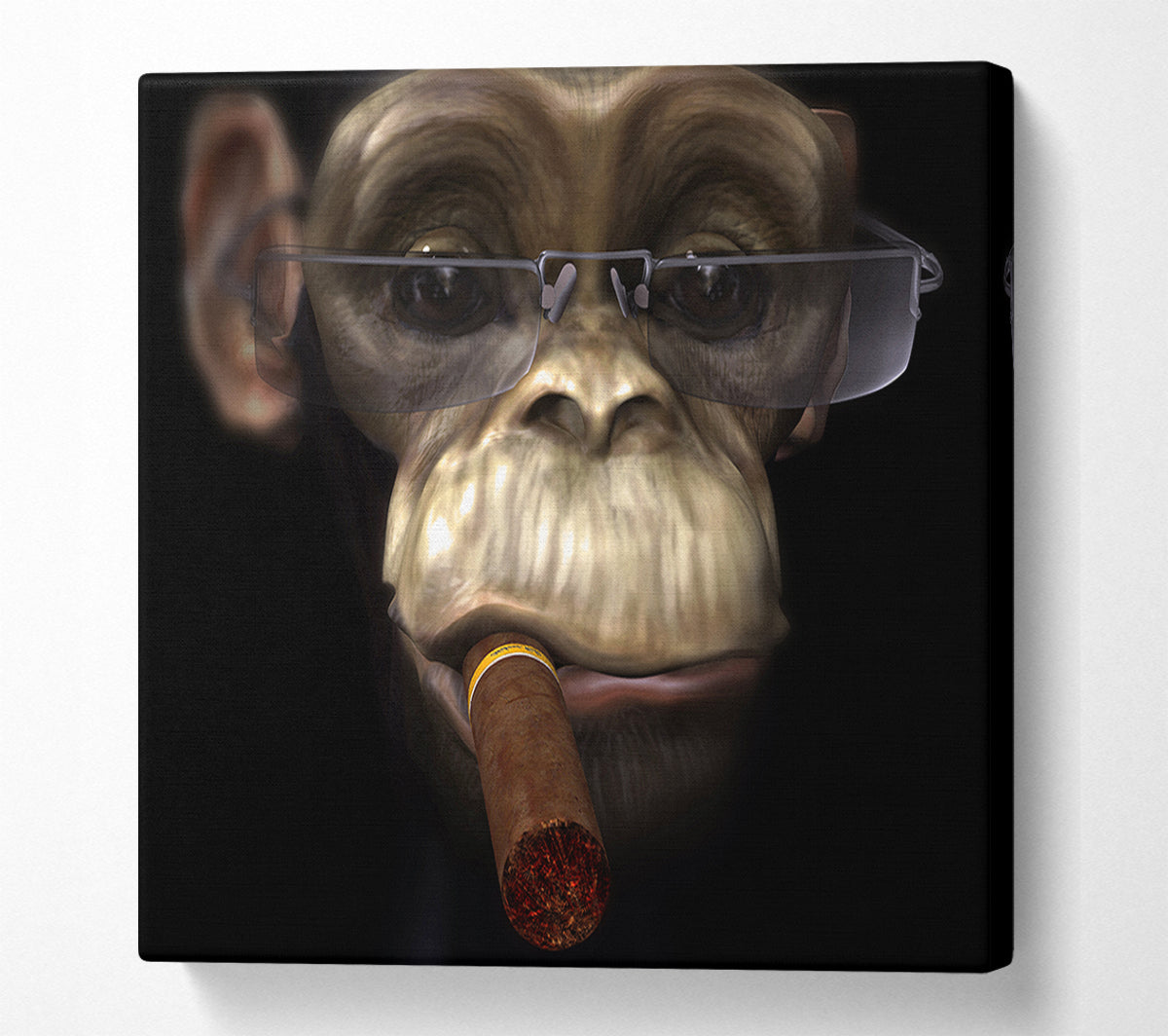 The Chimp Cigar Smoker Canvas Art