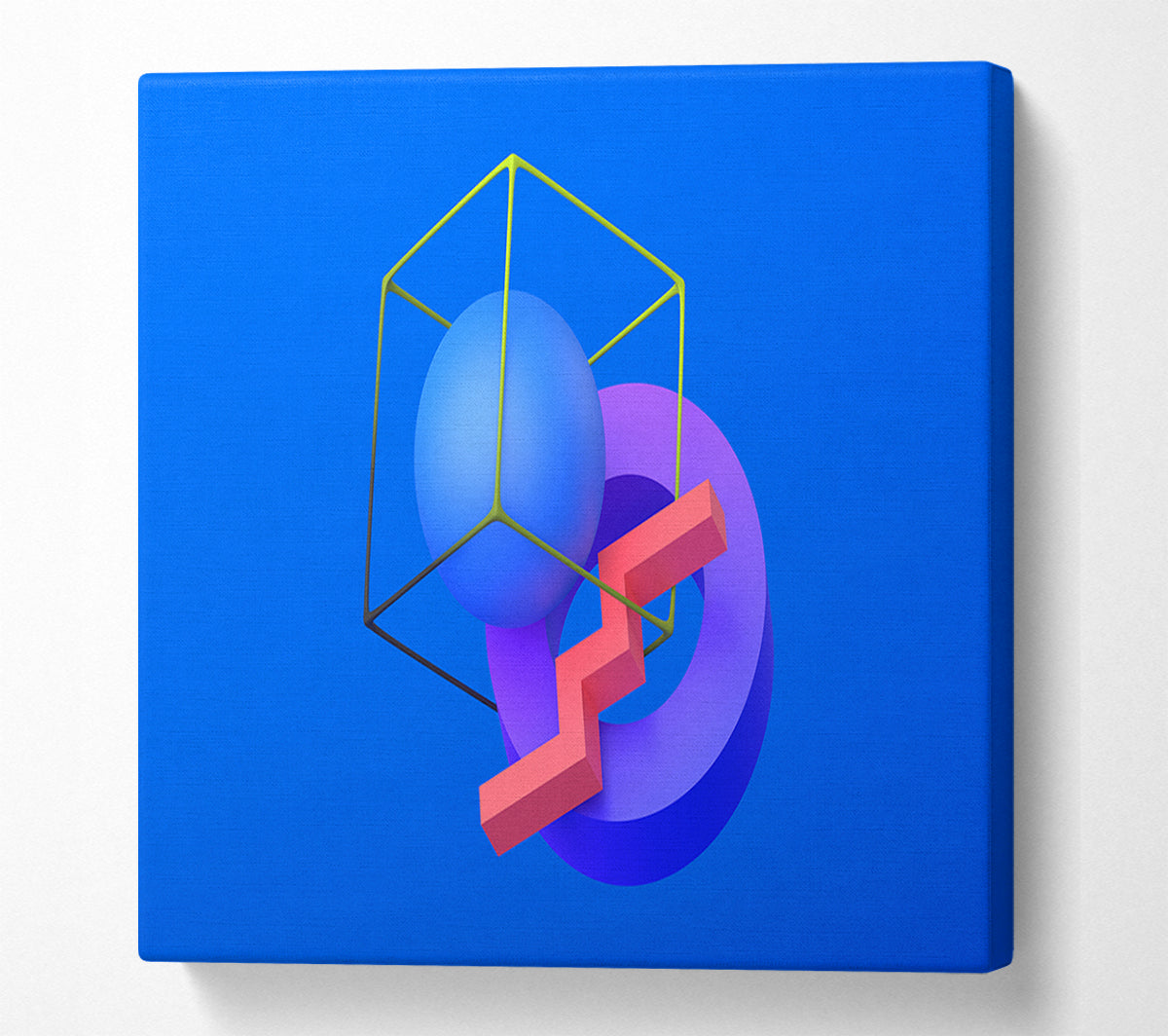 The Cube With A Sphere Canvas Wall Art