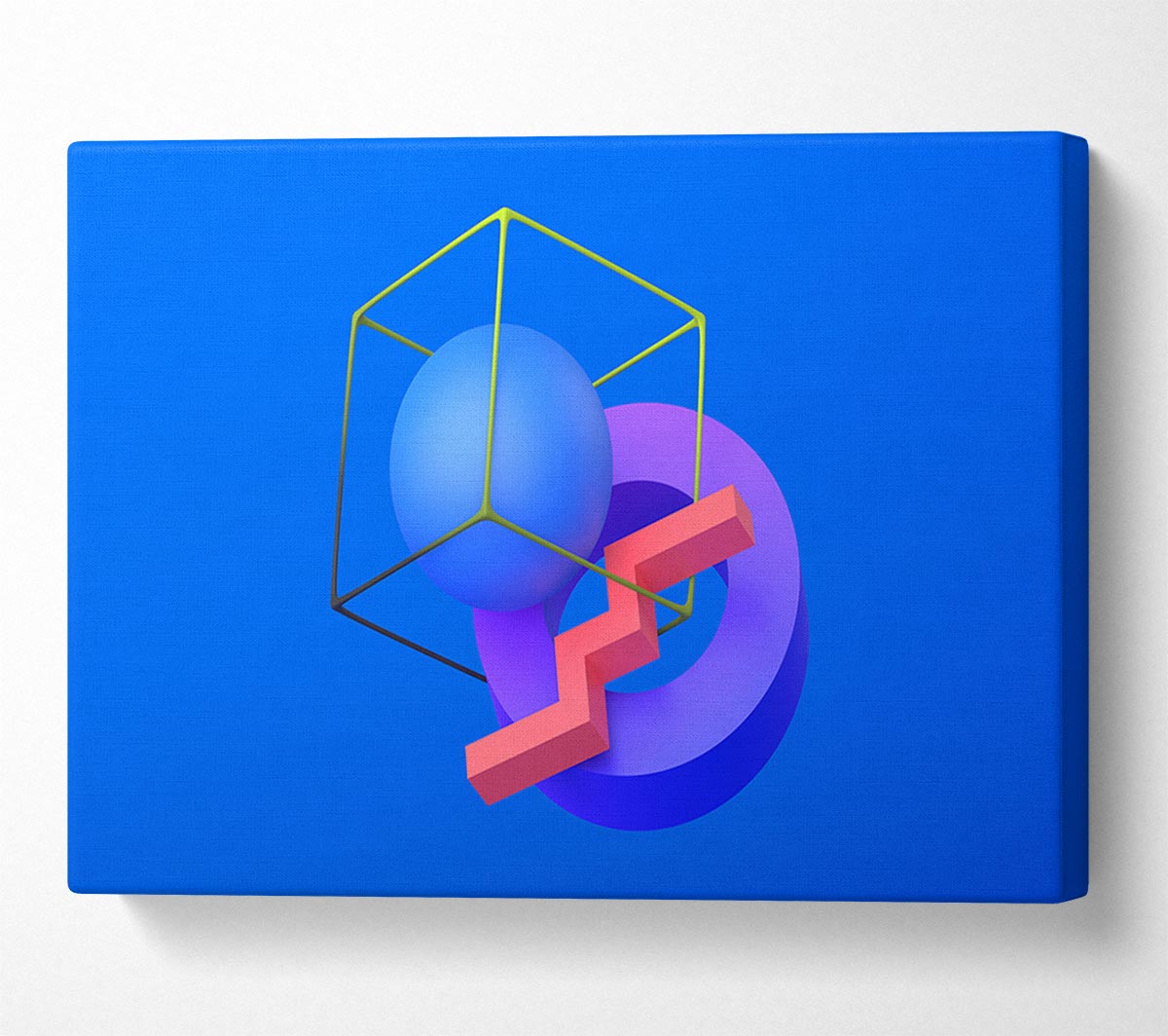 The Cube With A Sphere Canvas Wall Art