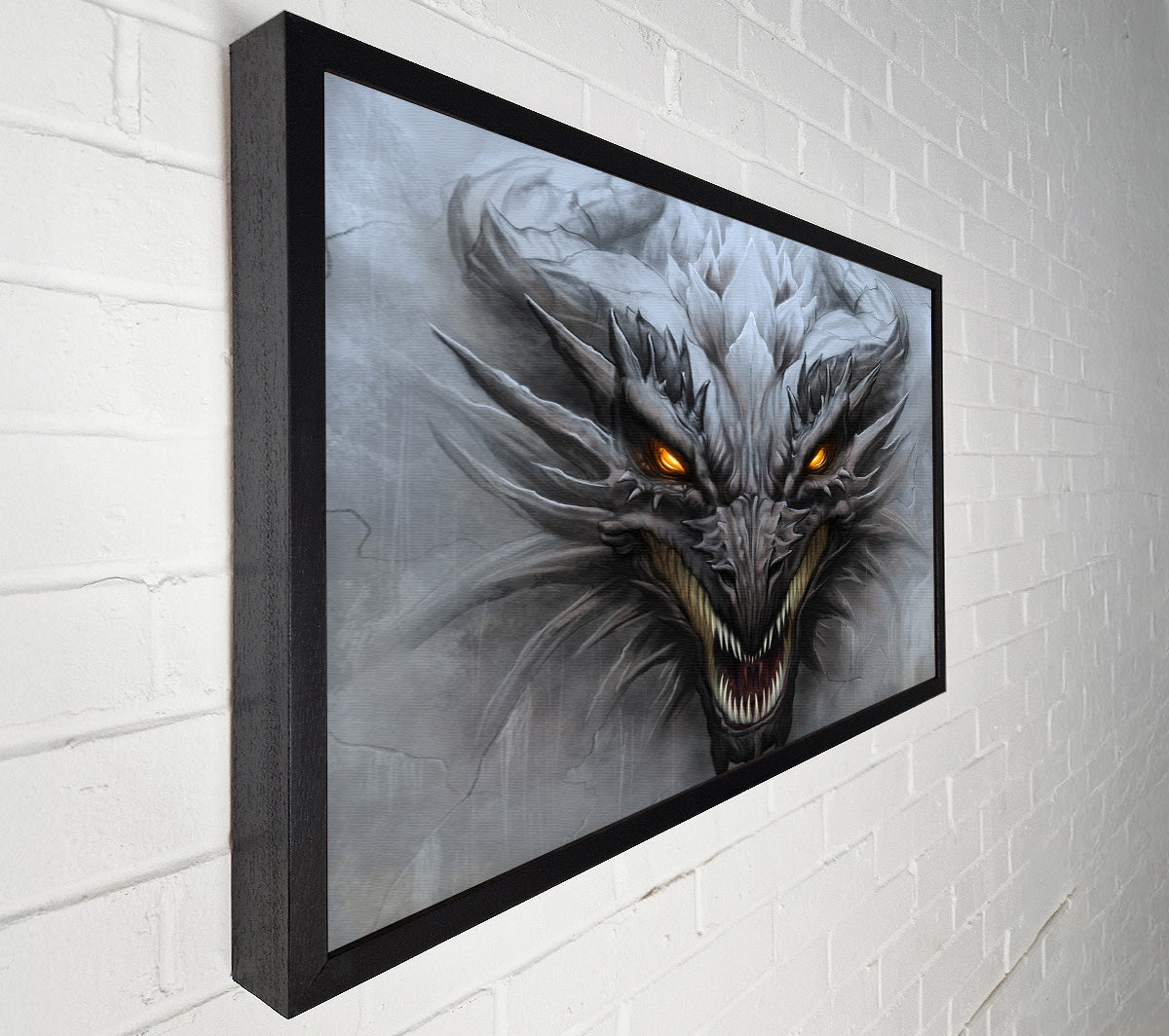 The Evil Dragon Face Canvas Wall Art