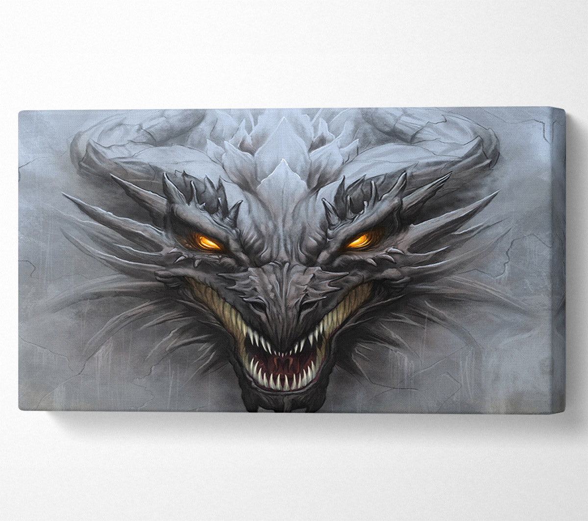 The Evil Dragon Face Canvas Wall Art