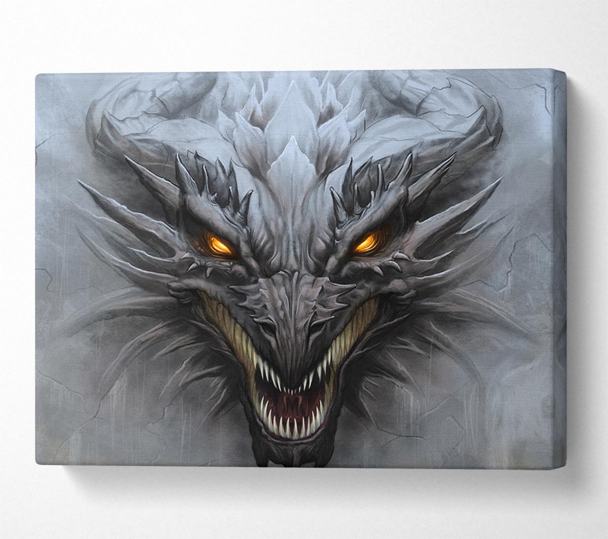 The Evil Dragon Face Canvas Wall Art