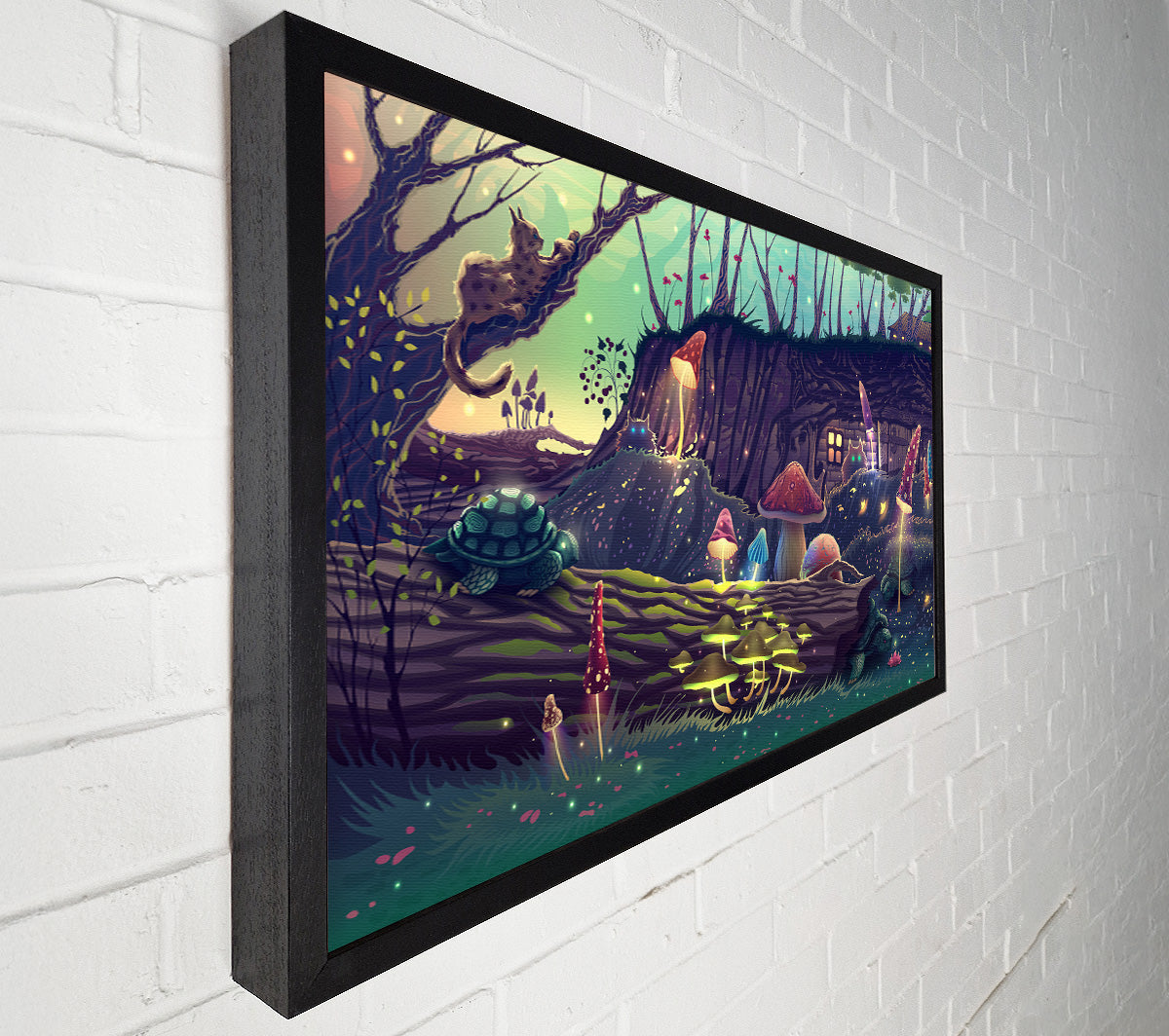 Toadstool Village Canvas Wall Art