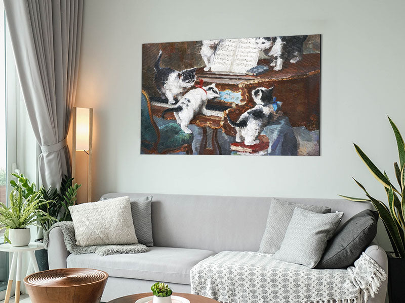 The Cats Play Piano Metal Print