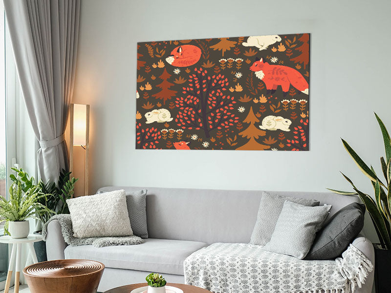 The Fox And The Rabbit Metal Print