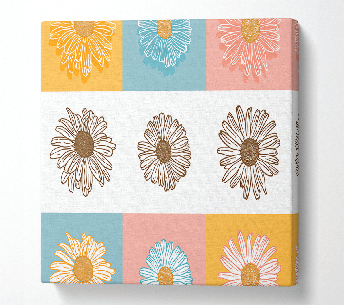 The Daisy Mirror Canvas Wall Art