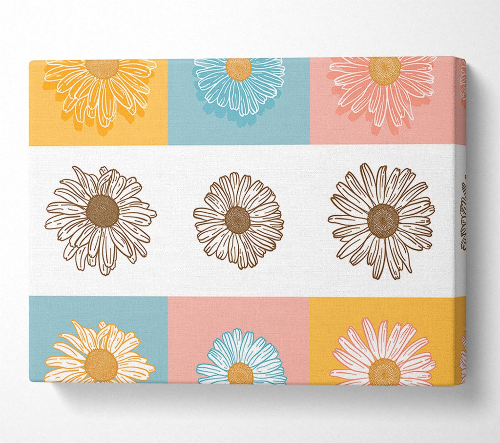 The Daisy Mirror Canvas Wall Art