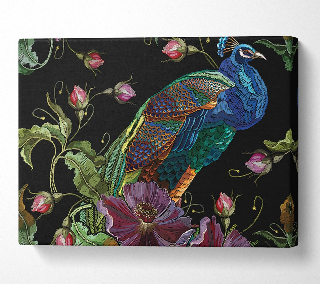 The Beautiful Peacock Nest Canvas Wall Art