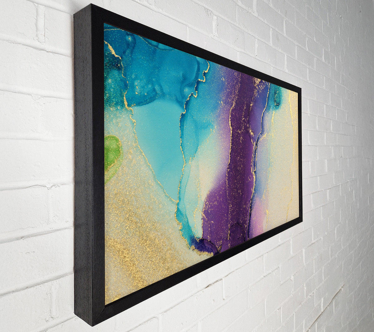 The Purple Central Glitter Canvas Wall Art