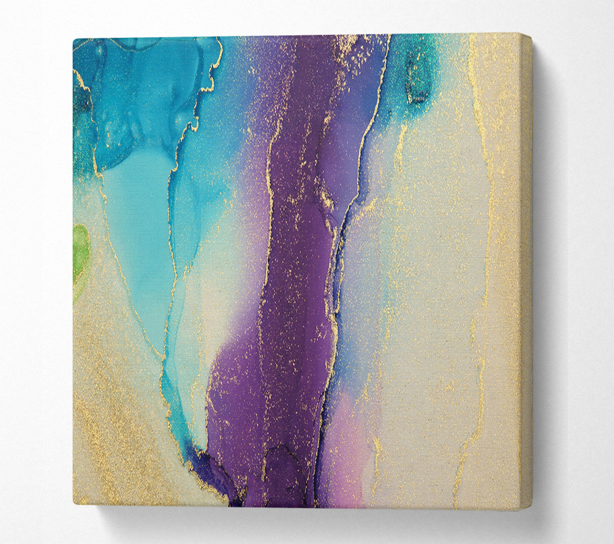 The Purple Central Glitter Canvas Wall Art