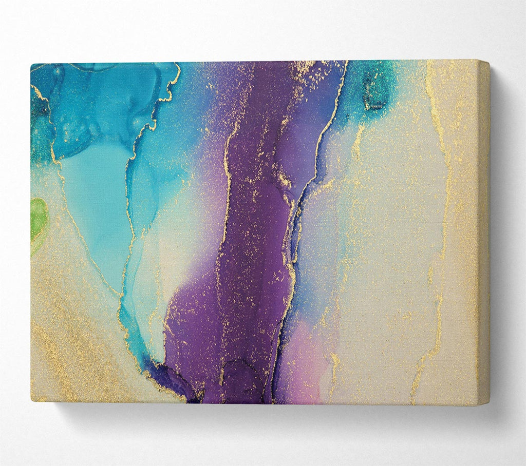 The Purple Central Glitter Canvas Wall Art