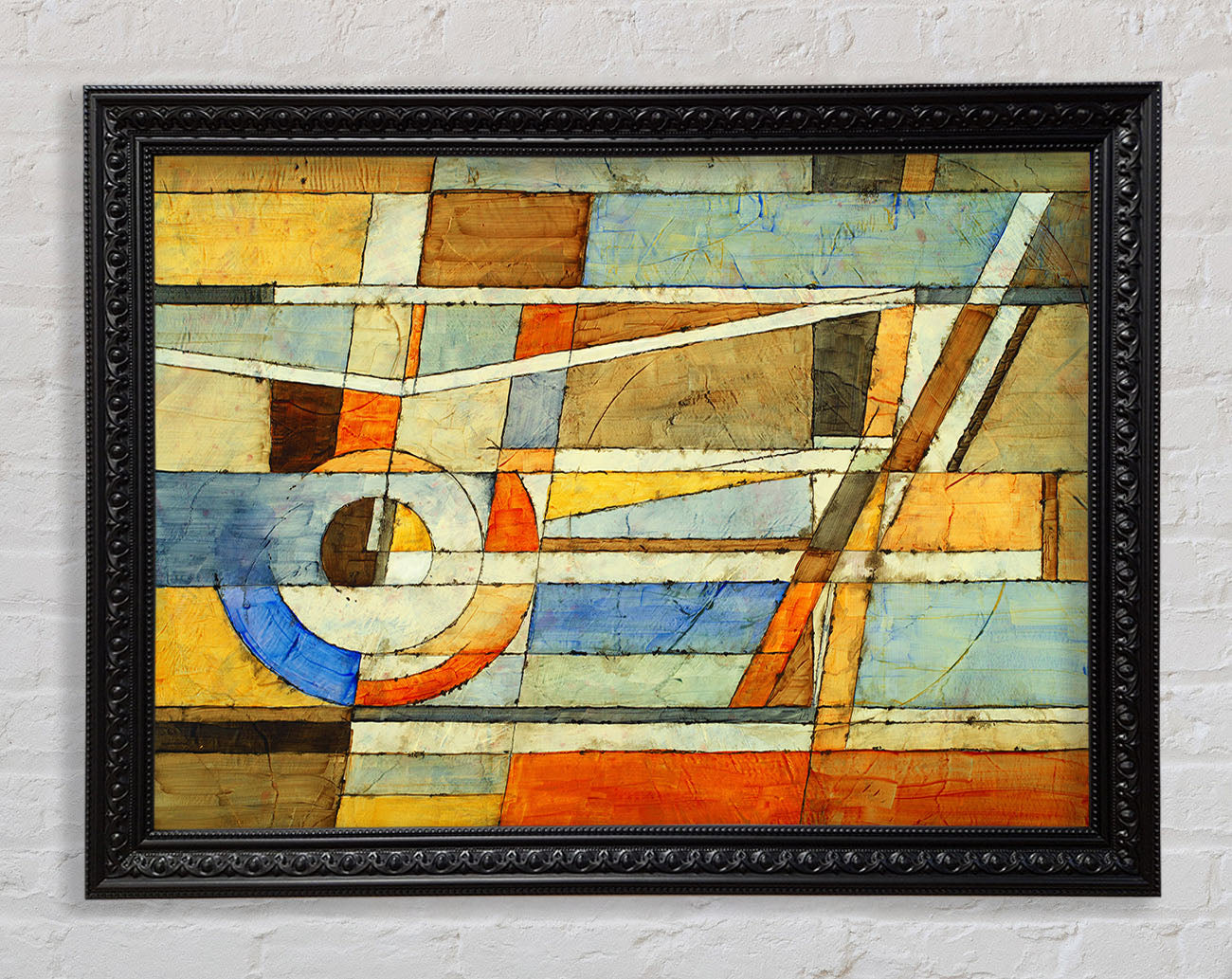 Abstract Grids Of Colours Framed Print