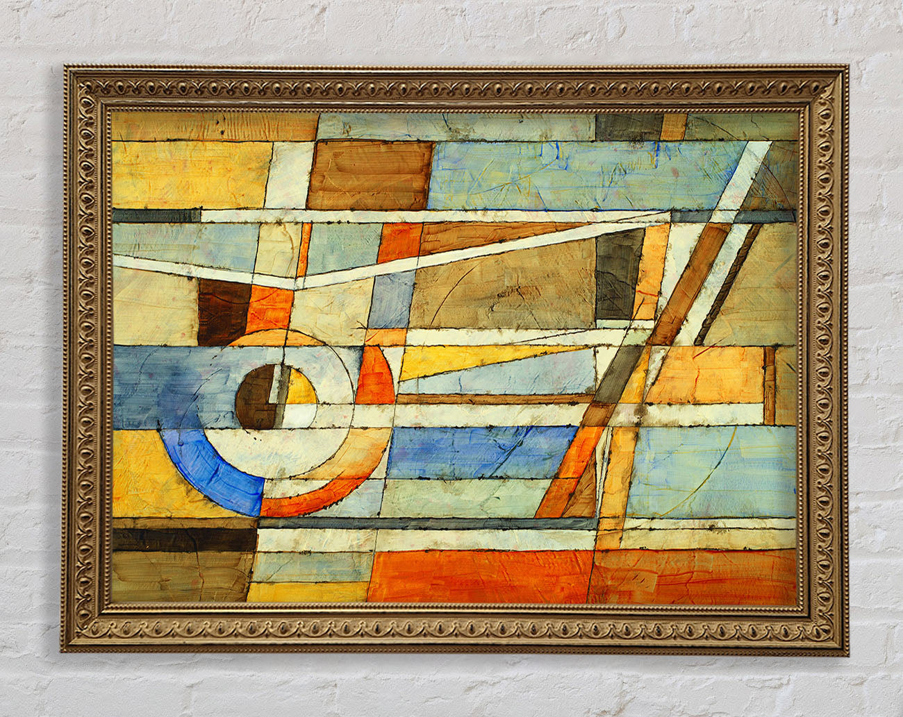 Abstract Grids Of Colours Framed Print