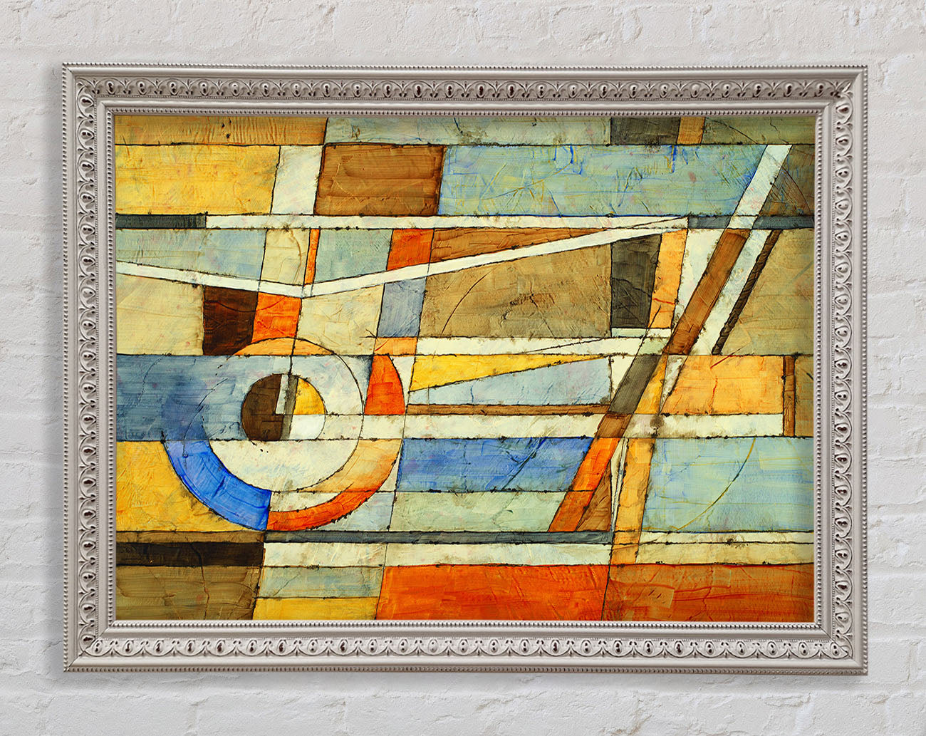 Abstract Grids Of Colours Framed Print