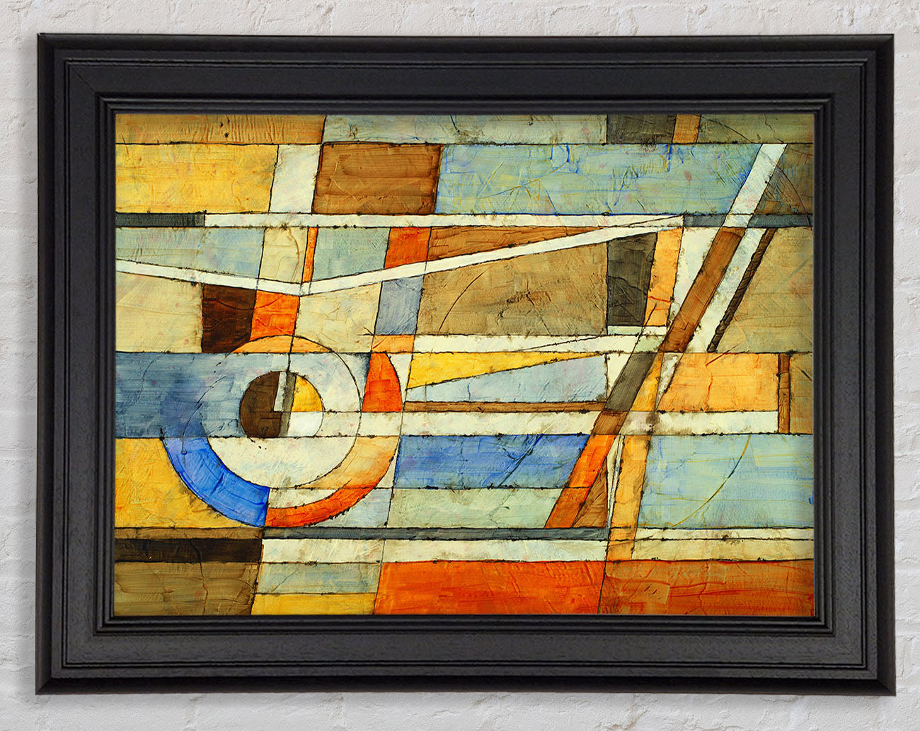 Abstract Grids Of Colours Framed Print