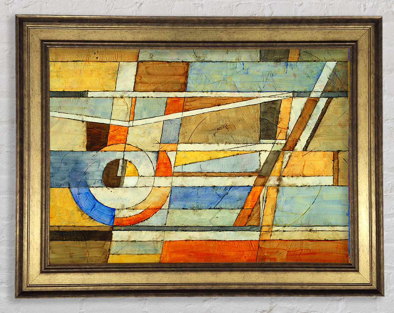 Abstract Grids Of Colours Framed Print