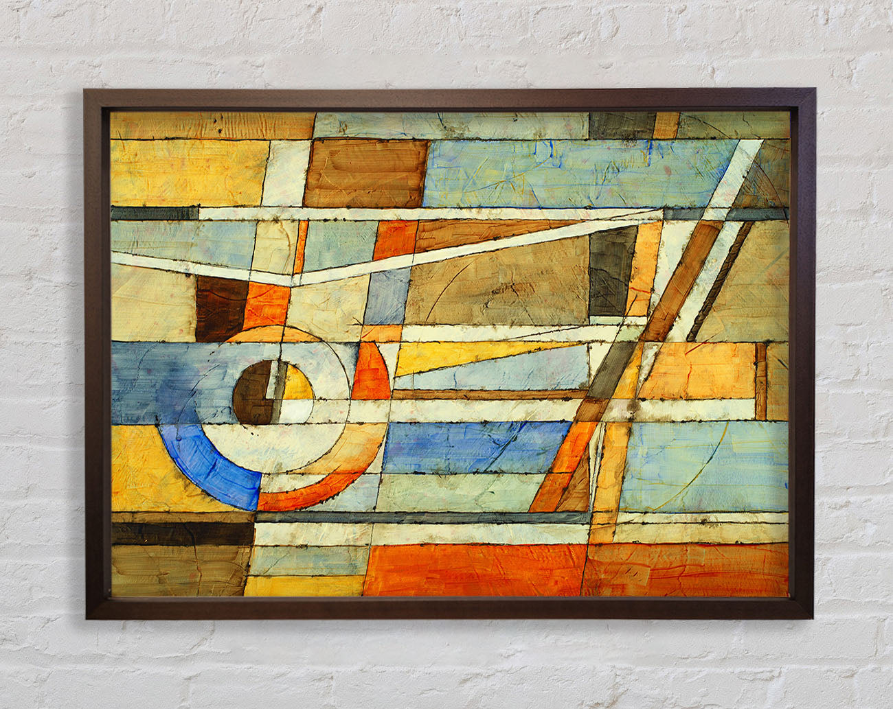 Abstract Grids Of Colours Framed Print