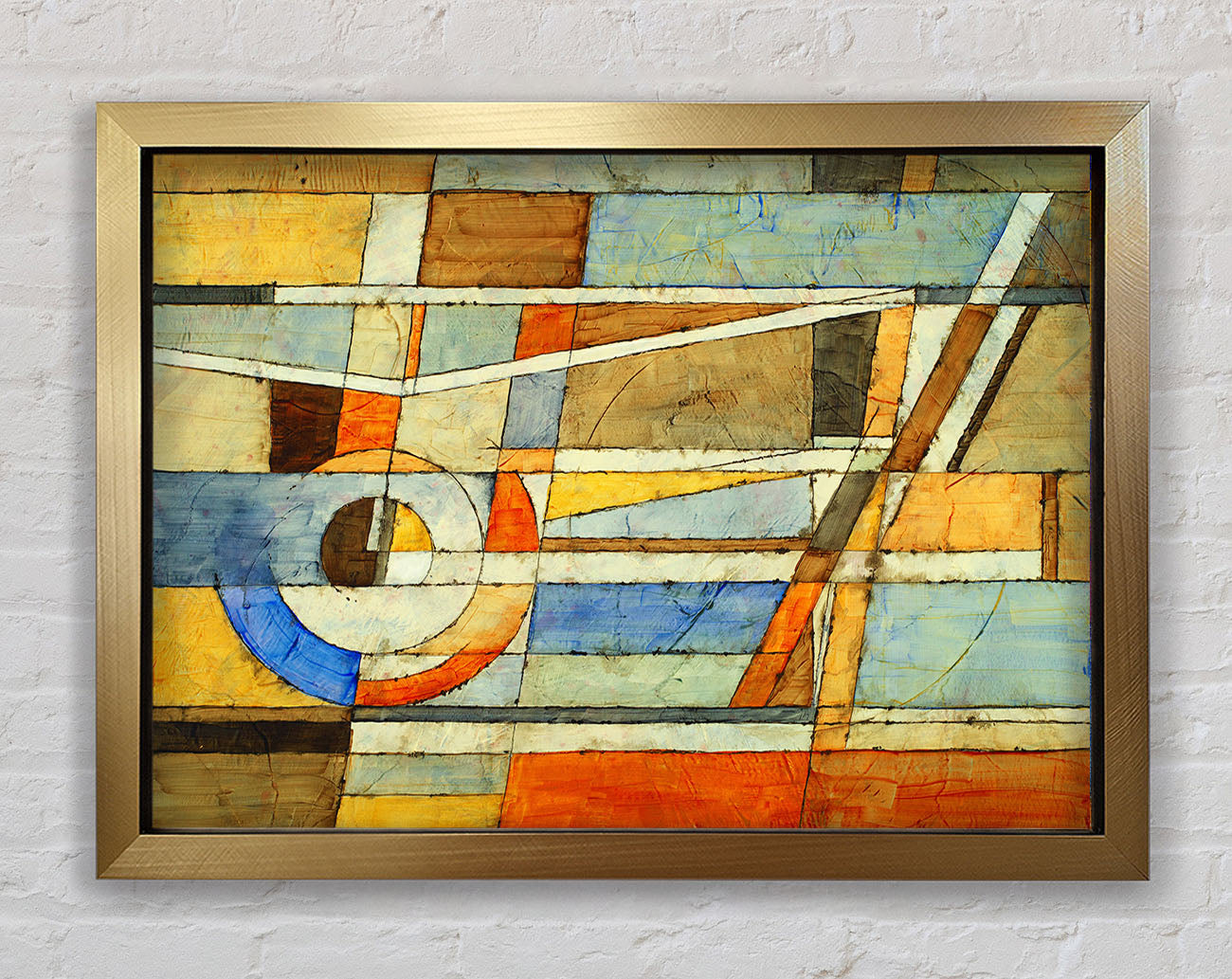 Abstract Grids Of Colours Framed Print